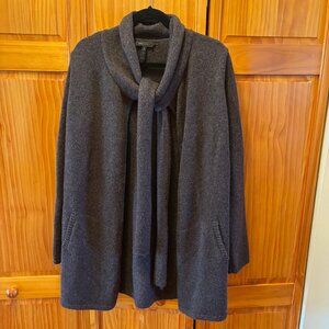 BCBGMAXAZRIA Open Wool/Alpaca Cardigan witn Scarf Neck Size M/L